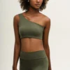 One Shoulder Top Verde