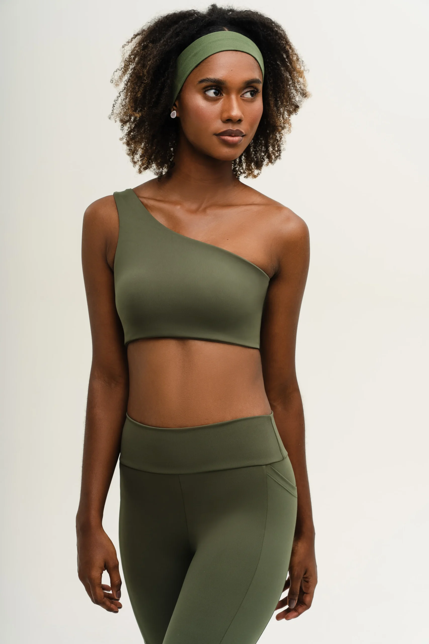 One Shoulder Top Verde